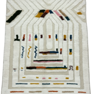 handmade moroccan modern wool rug 2.55×1.50 m | contemporary geometric area rug