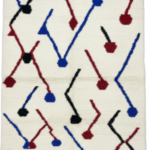 handmade moroccan amazigh rug 2.50×1.60 m | minimal berber wool area rug