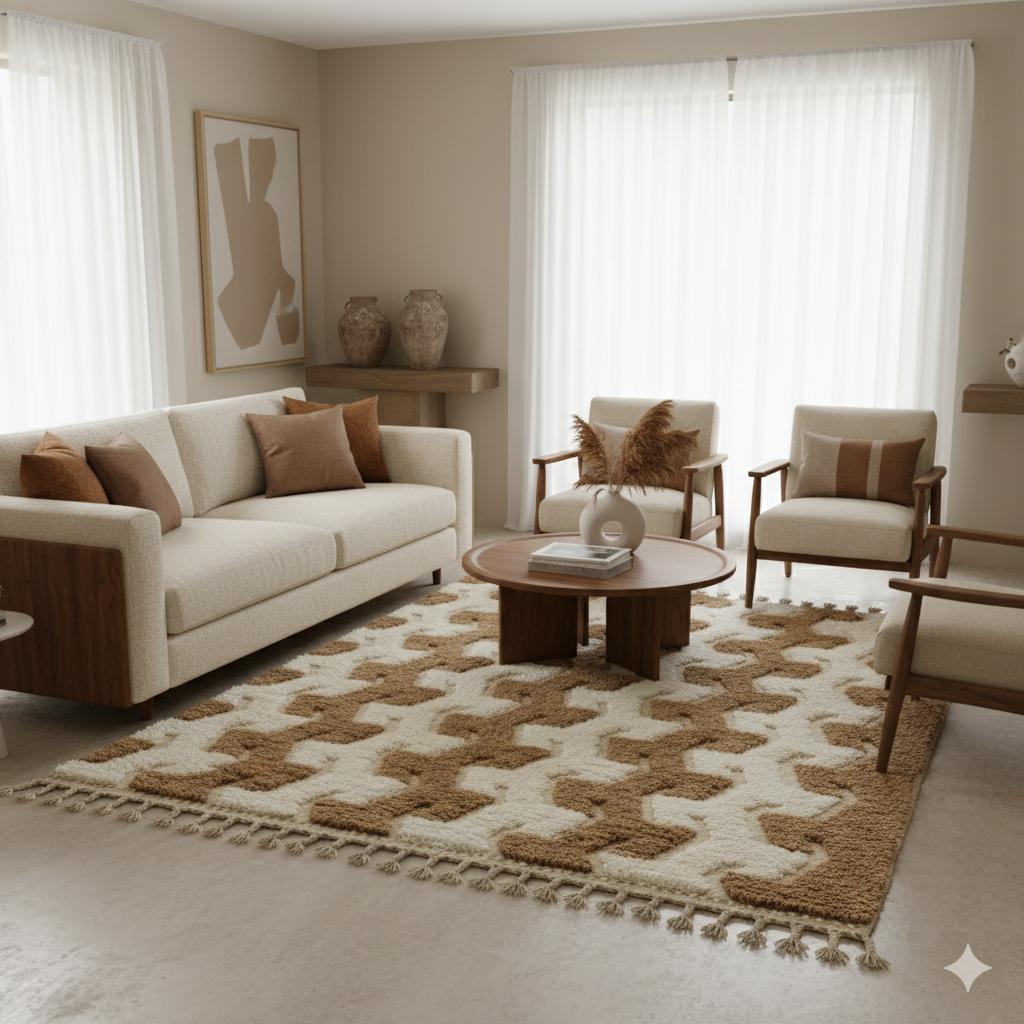 handmade moroccan wool rug | modern abstract berber area rug handmade moroccan wool rug | modern abstract berber area rug