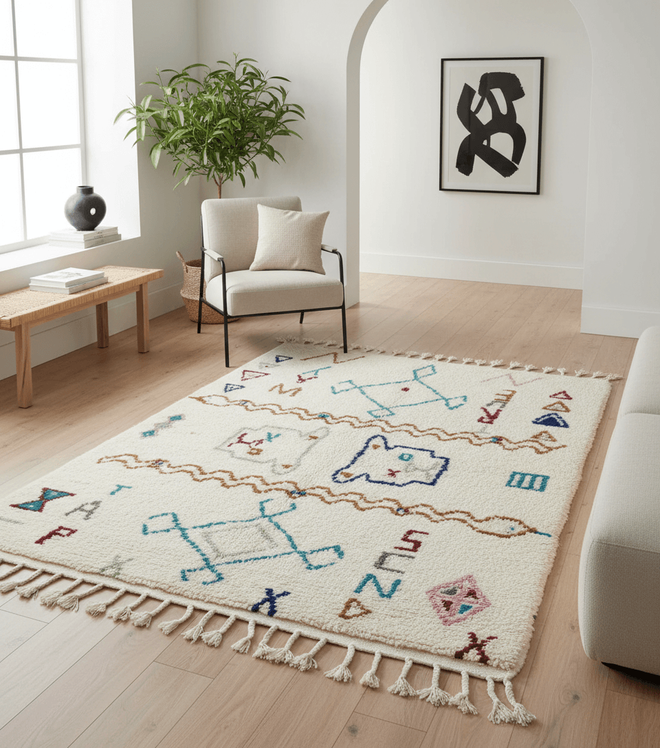 handmade moroccan wool rug 2.5×1.70 m – authentic berber amazigh carpet handmade moroccan wool rug 2.5×1.70 m – authentic berber amazigh carpet