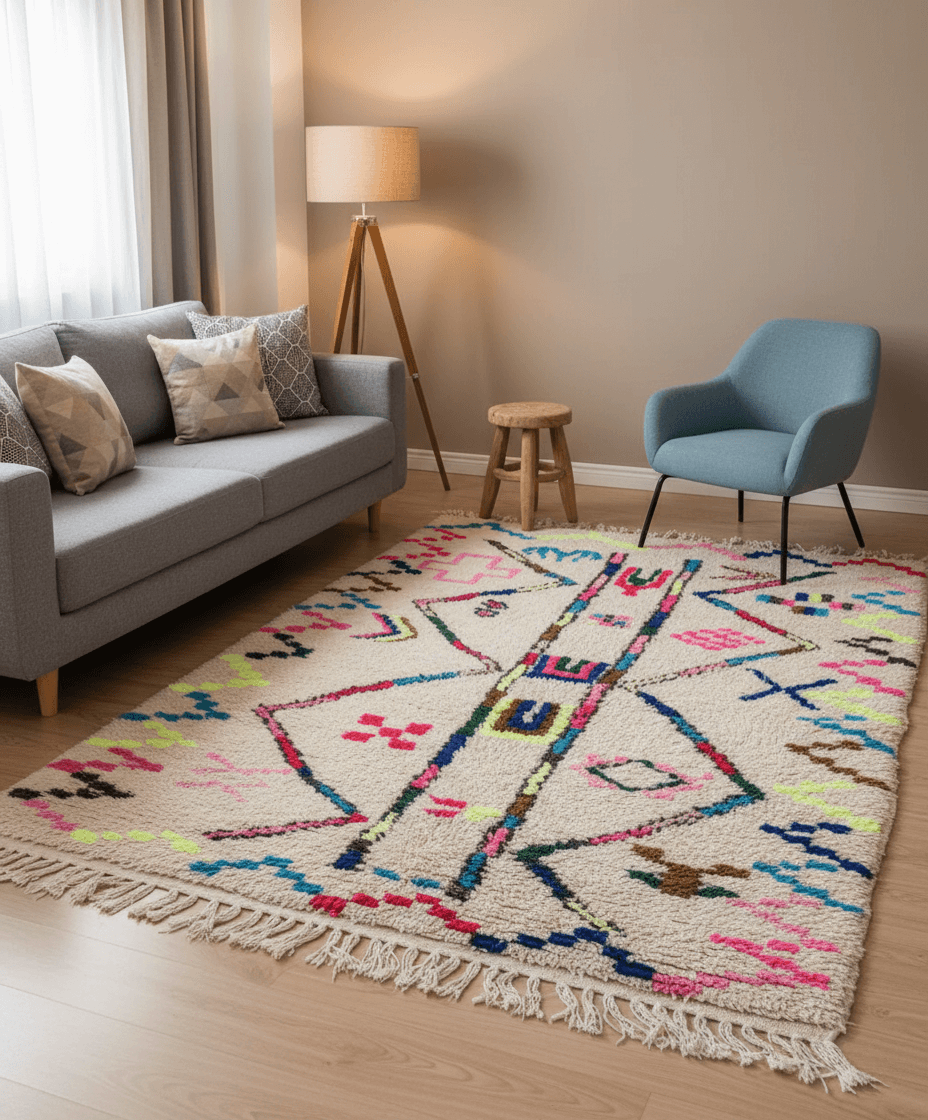 handmade moroccan wool rug 2.50×1.50 m | authentic berber amazigh area rug handmade moroccan wool rug 2.50×1.50 m | authentic berber amazigh area rug