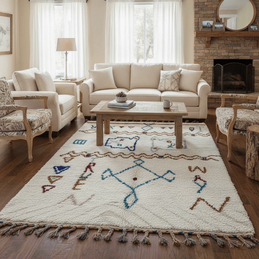 handmade moroccan wool rug 2.5×1.70 m – authentic berber amazigh carpet handmade moroccan wool rug 2.5×1.70 m – authentic berber amazigh carpet